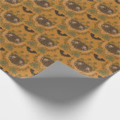 Witching Vine Folkloric Halloween Pumpkin Pattern Cadeaupapier (Hoek)