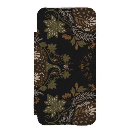 Witching Vine Folkloric Halloween Pumpkin Pattern Incipio iPhone Portemonnee Hoesje (Voorkant Agenda)