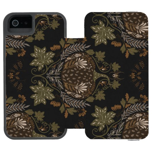 Witching Vine Folkloric Halloween Pumpkin Pattern Incipio iPhone Portemonnee Hoesje (Agenda Open)