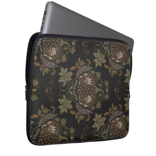 Witching Vine Folkloric Halloween Pumpkin Pattern Laptop Sleeve (Voorkant Rechts)