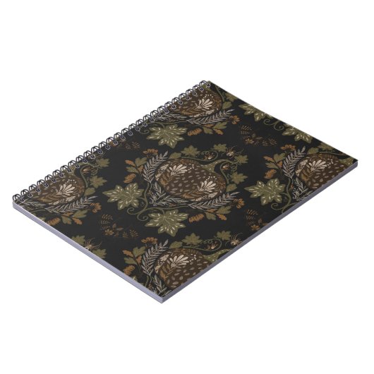 Witching Vine Folkloric Halloween Pumpkin Pattern Notitieboek (Linkerzijde)