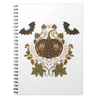 Witching Vine Folkloric Halloween Pumpkin Pattern Notitieboek