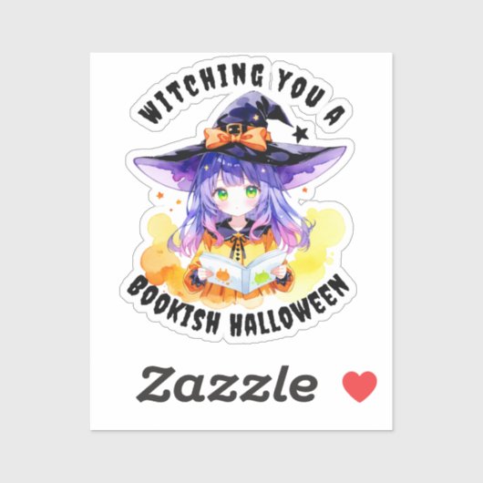 Witching you a Bookish Halloween Sticker (Vel)