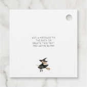Witching You Een vrolijke Halloween-heks Bedankjes Labels (Achterkant)