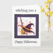 Witching You een vrolijke Halloween Kaart (Gele Bloem)
