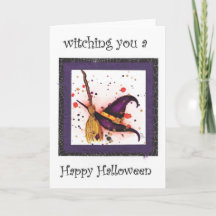 Witching You een vrolijke Halloween Kaart