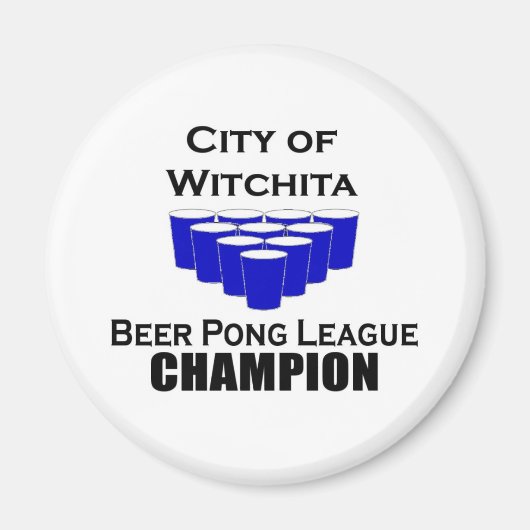 Witchita Beer Pong Kampioen Magneet (Voorkant)