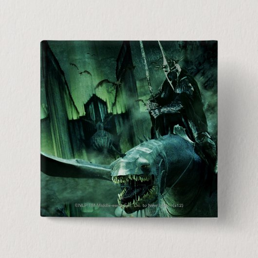 Witchking Riding Fellbeast Vierkante Button 5,1 Cm (Voorkant)