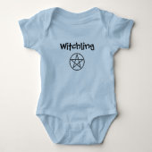 Witchling Pentacle Pagan Wiccan Baby Creeper Romper (Voorkant)
