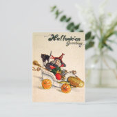 Witchmobile (de Vintage Kaart van Halloween) (Staand voorkant)