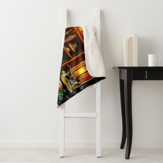 Witch's Altar Mystical Night Brew Design Sherpa Deken (In situ)