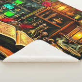 Witch's Altar Mystical Night Brew Design Sherpa Deken (3/4)
