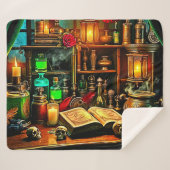 Witch's Altar Mystical Night Brew Design Sherpa Deken (Voorkant (horizontaal))