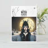 Witch's Birthday Bash en quote Kaart (Staand voorkant)