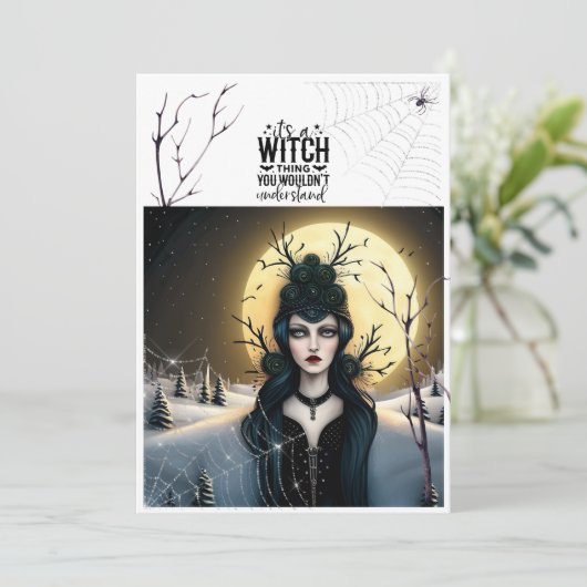 Witch's Birthday Bash en quote Kaart (Staand voorkant)