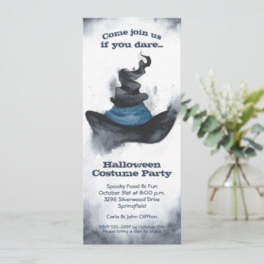 Witch's Black Pet Halloween Kaart (Staand voorkant)