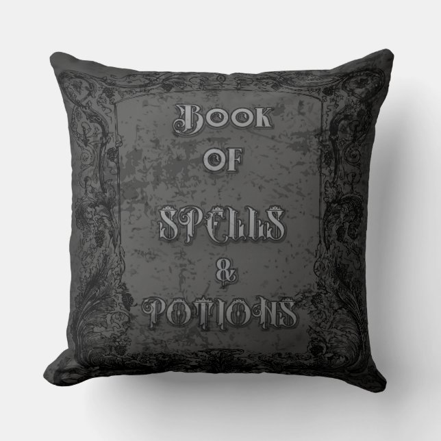 Witch's Book of Spells and Potions Kussen (Voorkant)
