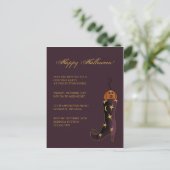 Witch's Boot & Pumpkin · Uitnodiging voor Hallowee Briefkaart (Staand voorkant)