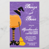 Witch's Booze and Boos Budget Halloween nodigt uit (Voorkant)