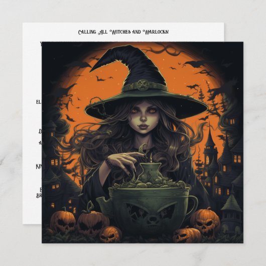 🔮🍹 "Witch's Brew & Crew" 🍹🔮 Kaart (Voorkant / Achterkant)