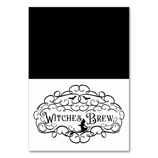 Witch's Brew  Elegante Halloween Food Tent Kaart (Voorkant)