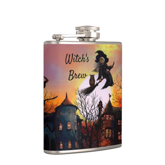 Witch's Brew Flask Halloween Custom Text Heupfles (Rechts)