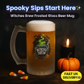 Witch's Brew Frosted Glass Mok - Halloween Pint