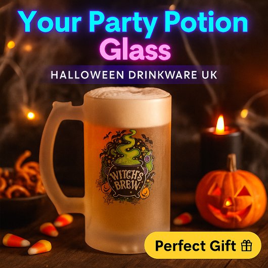 Witch's Brew Frosted Glass Mok - Halloween Pint