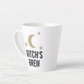 Witch's brew grappige leuke maan en sterrenontwerp latte mok (Linkerhoek)