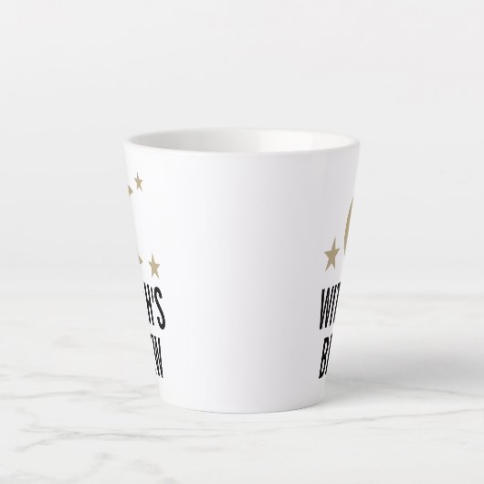 Witch's brew grappige leuke maan en sterrenontwerp latte mok (Voorkant)