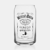 Witch's Brew Halloween familienaam Monogram Grappi Blikvorm Glas (Voorkant)