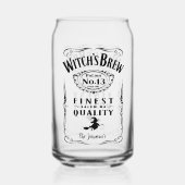Witch's Brew Halloween familienaam Monogram Grappi Blikvorm Glas (Achterkant)