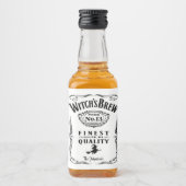 Witch's Brew Halloween familienaam Monogram Grappi Likeurfles Etiket (Voorkant)