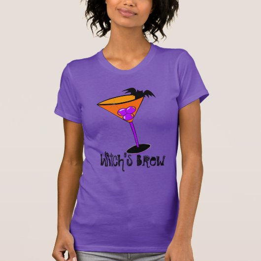 Witch's Brew Halloween Martini Shirt (Voorkant)