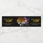 Witch's Brew Halloween Party Water Bottle Labels Waterfles Etiket (Enkel label)