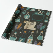 Witch's Brew Halloween-patroon Cadeaupapier (Uitgerold)