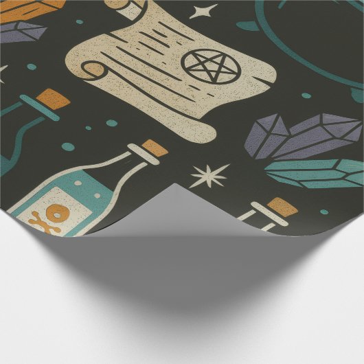Witch's Brew Halloween-patroon Cadeaupapier (Hoek)