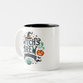 Witch's Brew - Halloween Tweekleurige Koffiemok (Voorkant links)