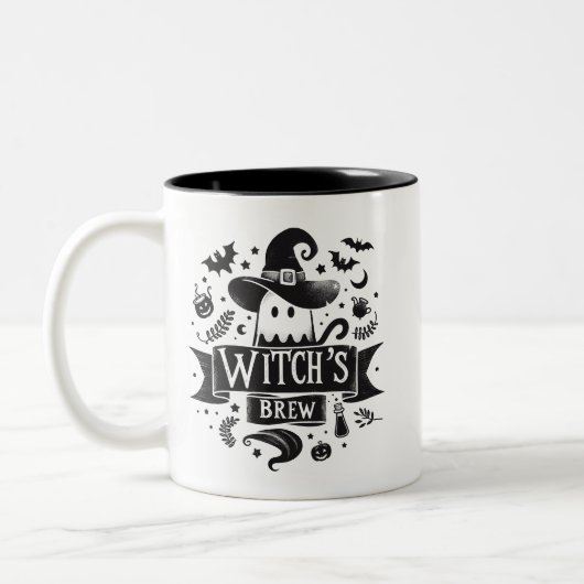 Witch's Brew - Halloween Tweekleurige Koffiemok (Links)