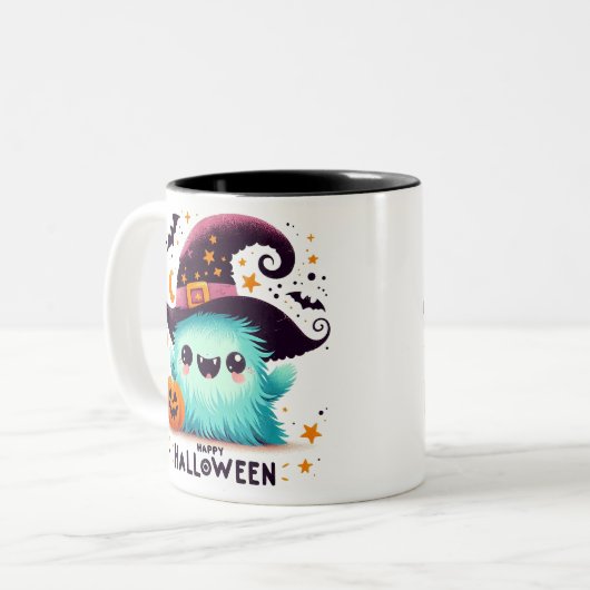 Witch's Brew - Halloween Tweekleurige Koffiemok (Voorkant links)