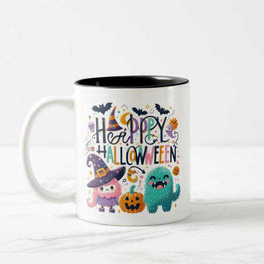 Witch's Brew - Halloween Tweekleurige Koffiemok (Links)