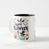Witch's Brew - Halloween Tweekleurige Koffiemok (Voorkant links)