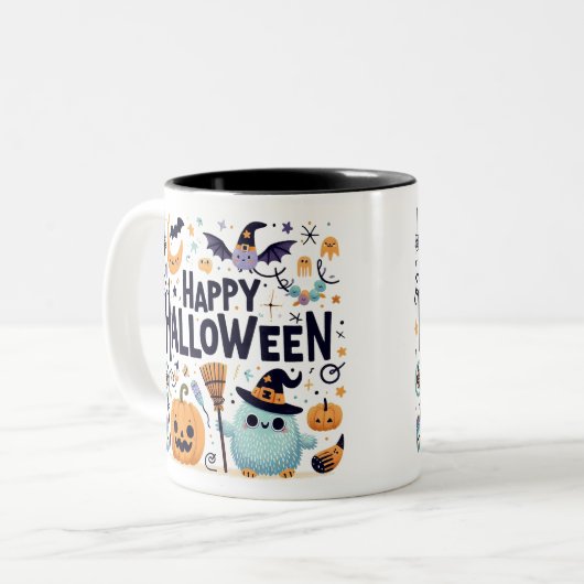 Witch's Brew - Halloween Tweekleurige Koffiemok (Voorkant links)