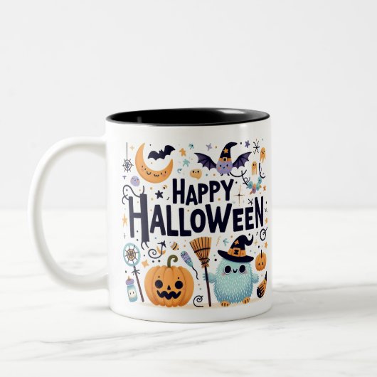 Witch's Brew - Halloween Tweekleurige Koffiemok (Links)