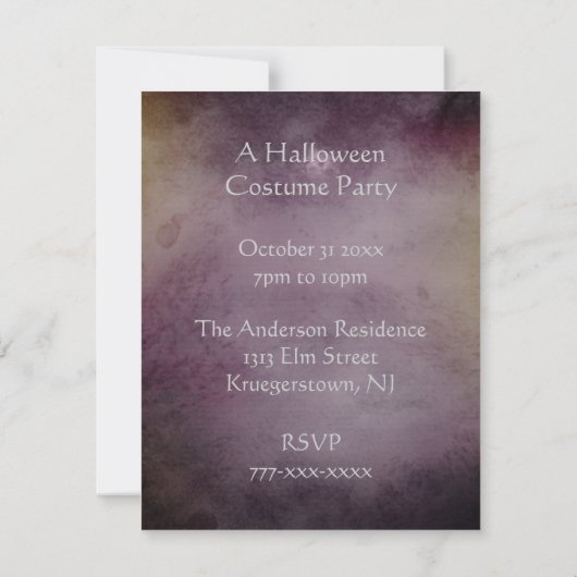 Witch's Brew Halloween Uitnodiging (Achterkant)