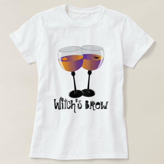 Witch's Brew Halloween Wine Shirt (Design voorkant)