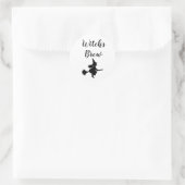 Witch's Brew Halloween Witch Broom Ronde Sticker (Tas)