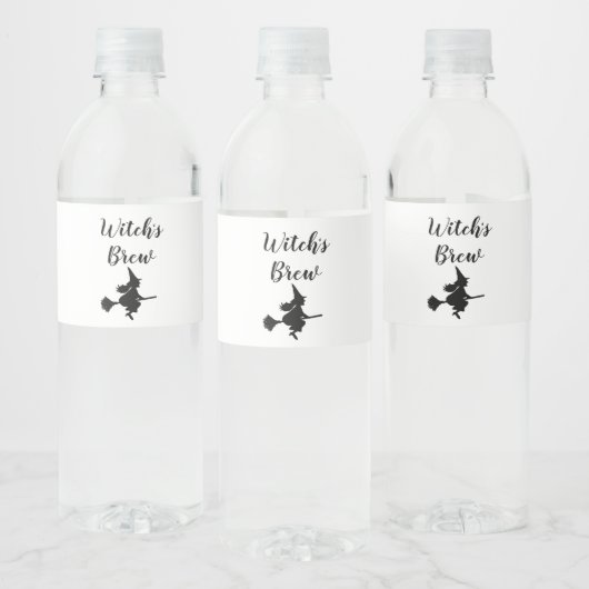 Witch's Brew Halloween Witch Broom Waterfles Etiket (Flessen)