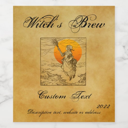 Witch's Brew Label Set Wijn Etiket (Enkel label)