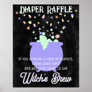 Witch's Brew Luier Raffle Sign Poster